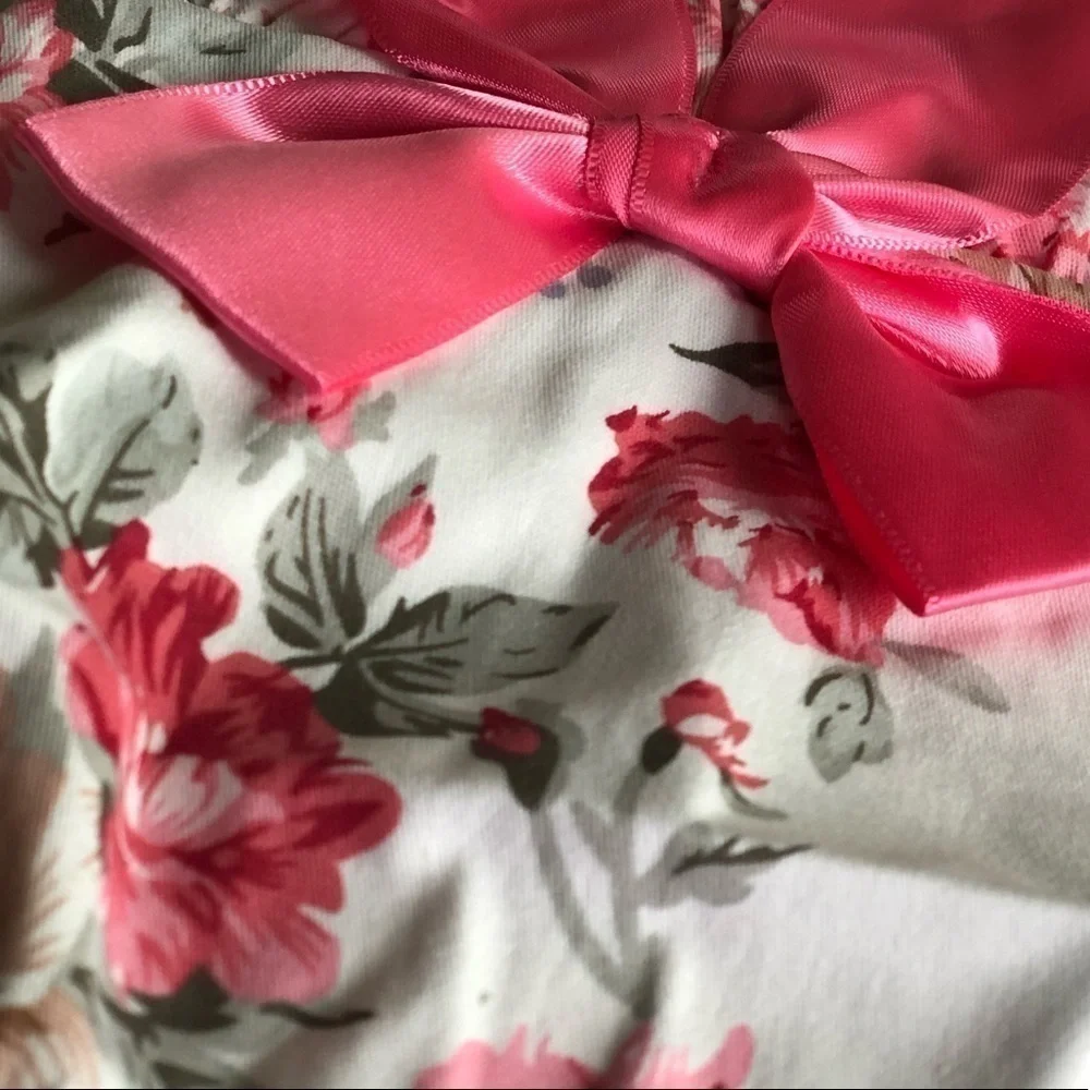 CAT or Small Dog Floral Summer Dress with Bow tie- NEW